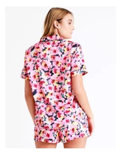 Promo 😀 Chloe & Lola Satin Short Sleeve PJ Set In Pink 💯 -sleepwear-robes Sales unnamed file 398