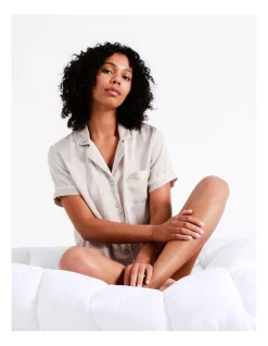 Coupon 😍 Chloe & Lola 🔨 Hammered Satin Short Sleeve PJ Set In Champagne 😀 -sleepwear-robes Sales unnamed file 4