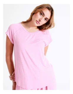 Buy 😍 Chloe & Lola Bamboo Short Sleeve PJ Top In Pink 😉 -sleepwear-robes Sales unnamed file 400