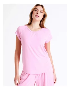 Buy 😍 Chloe & Lola Bamboo Short Sleeve PJ Top In Pink 😉 -sleepwear-robes Sales unnamed file 401