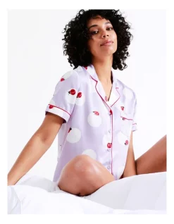 Buy 🎉 Chloe & Lola Novelty Satin Short Sleeve PJ Set In Lt Blue 🎉 -sleepwear-robes Sales unnamed file 42