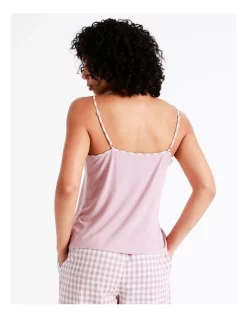 Buy ⌛ Chloe & Lola Spliced Sleep Cami In Rose Gingham 🔥 -sleepwear-robes Sales unnamed file 441