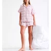 New 😍 Chloe & Lola Oversize Check Short Sleeve Set In Pink 😉 -sleepwear-robes Sales unnamed file 451