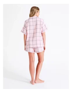 New 😍 Chloe & Lola Oversize Check Short Sleeve Set In Pink 😉 -sleepwear-robes Sales unnamed file 455