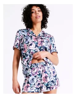 Deals ⭐ Chloe & Lola Flat Satin Short Sleeve PJ Set In Navy 🎉 -sleepwear-robes Sales unnamed file 477