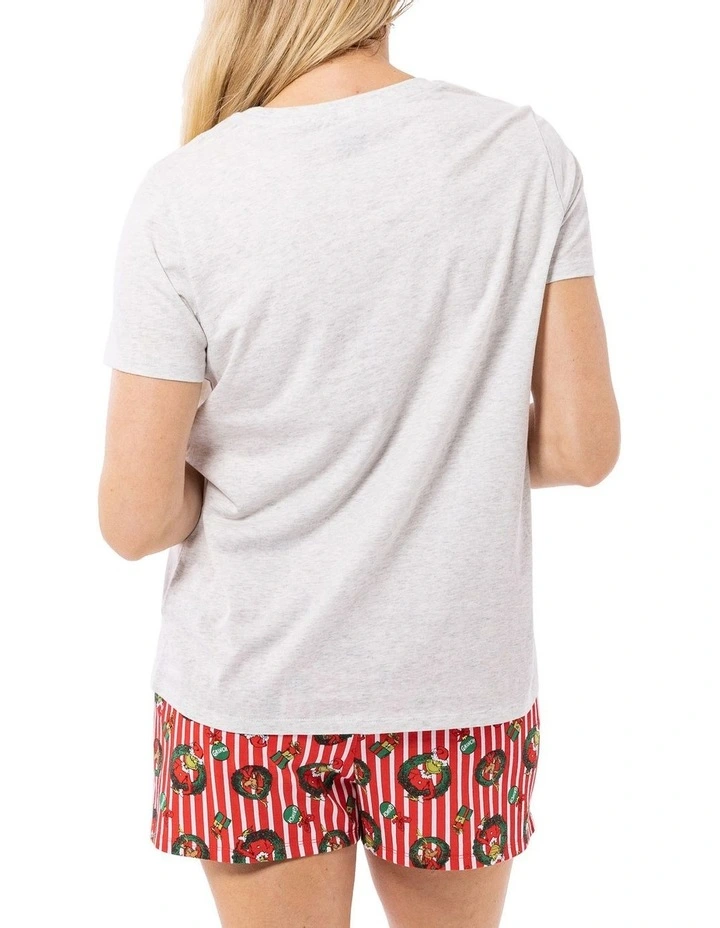 Promo π― The Grinch Grinch Fam Jams Merry Grinchmas Cotton Printed Knit Sleep Set In Grey/Red π 6 Promo π― The Grinch Grinch Fam Jams Merry Grinchmas Cotton Printed Knit Sleep Set In Grey/Red π - Image 4
