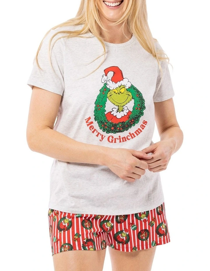 Promo π― The Grinch Grinch Fam Jams Merry Grinchmas Cotton Printed Knit Sleep Set In Grey/Red π 7 Promo π― The Grinch Grinch Fam Jams Merry Grinchmas Cotton Printed Knit Sleep Set In Grey/Red π - Image 5