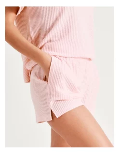 Best deal 🎁 Chloe & Lola Waffle PJ Shorts In Pink 😉 -sleepwear-robes Sales unnamed file 594