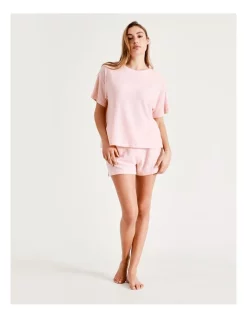 Best deal 🎁 Chloe & Lola Waffle PJ Shorts In Pink 😉 -sleepwear-robes Sales unnamed file 595