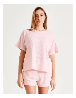 Best deal 🎁 Chloe & Lola Waffle PJ Shorts In Pink 😉 -sleepwear-robes Sales unnamed file 596