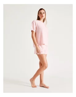 Best deal 🎁 Chloe & Lola Waffle PJ Shorts In Pink 😉 -sleepwear-robes Sales unnamed file 597