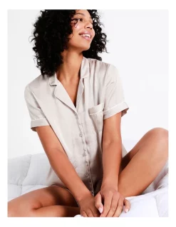 Coupon 😍 Chloe & Lola 🔨 Hammered Satin Short Sleeve PJ Set In Champagne 😀 -sleepwear-robes Sales unnamed file 6