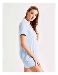 Top 10 ⌛ Chloe & Lola Bamboo Short Sleeve Short PJ Set In Blue 🤩 -sleepwear-robes Sales unnamed file 612