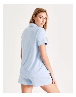 Top 10 ⌛ Chloe & Lola Bamboo Short Sleeve Short PJ Set In Blue 🤩 -sleepwear-robes Sales unnamed file 615