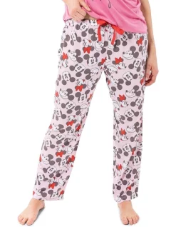 Coupon ⭐ Mickey Mouse Knit Sleep Pant In Pink 💯 -sleepwear-robes Sales unnamed file 629