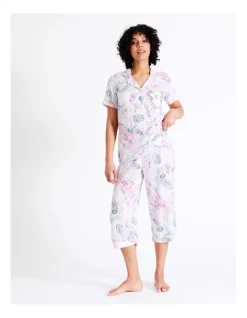Discount ⭐ Chloe & Lola Woven 3/4 PJ Set In Pink ✔️