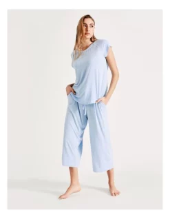 Flash Sale 😉 Chloe & Lola Bamboo Short Sleeve PJ Top In Blue 🎉 -sleepwear-robes Sales unnamed file 668