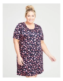 Discount 💯 Taking Shape Bamboo Heart Bouquet Nightie In Print ⌛