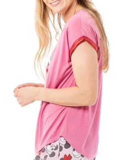 Cheapest ⭐ Mickey Mouse Sleep Top In Pink 🤩 -sleepwear-robes Sales unnamed file 730