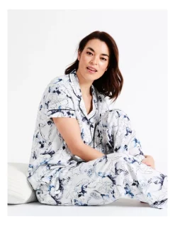 New 🛒 Soho Short Sleeve Long PJ Set In Blue 🎁 -sleepwear-robes Sales unnamed file 75