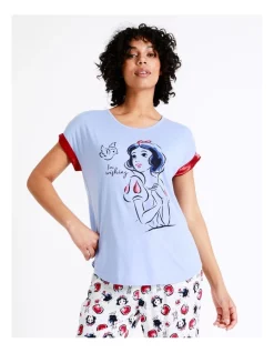 Cheapest 🎉 Snow White Sleep Top In Blue 🧨 -sleepwear-robes Sales unnamed file 752