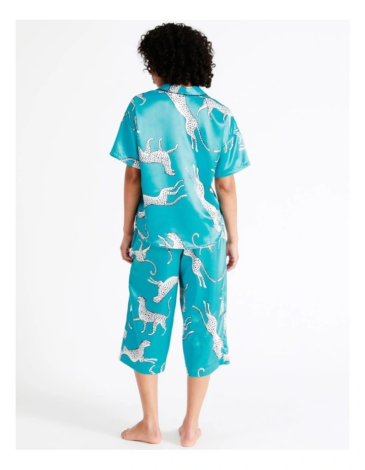 Budget 𧨠Chloe & Lola Satin 3/4 Sleep Pant In Teal β 8 Budget 𧨠Chloe & Lola Satin 3/4 Sleep Pant In Teal β - Image 6