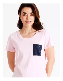 Budget 😍 Soho Organic Cotton Knit Short Sleeve PJ Set In Navy ⭐ -sleepwear-robes Sales unnamed file 81