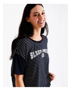 New ✨ Soho Collegiate Boxy Tee In Navy 💯 -sleepwear-robes Sales unnamed file 822