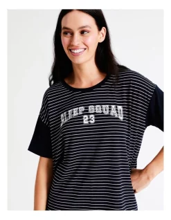 New ✨ Soho Collegiate Boxy Tee In Navy 💯 -sleepwear-robes Sales unnamed file 823