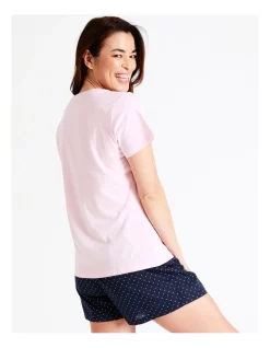 Budget 😍 Soho Organic Cotton Knit Short Sleeve PJ Set In Navy ⭐ -sleepwear-robes Sales unnamed file 83