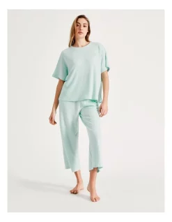 Brand new ✔️ Chloe & Lola Waffle Short Sleeve Top In Mint 💯 -sleepwear-robes Sales unnamed file 848