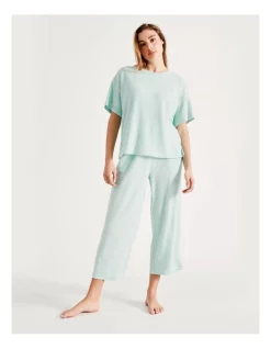 Brand new ✔️ Chloe & Lola Waffle Short Sleeve Top In Mint 💯 -sleepwear-robes Sales unnamed file 851