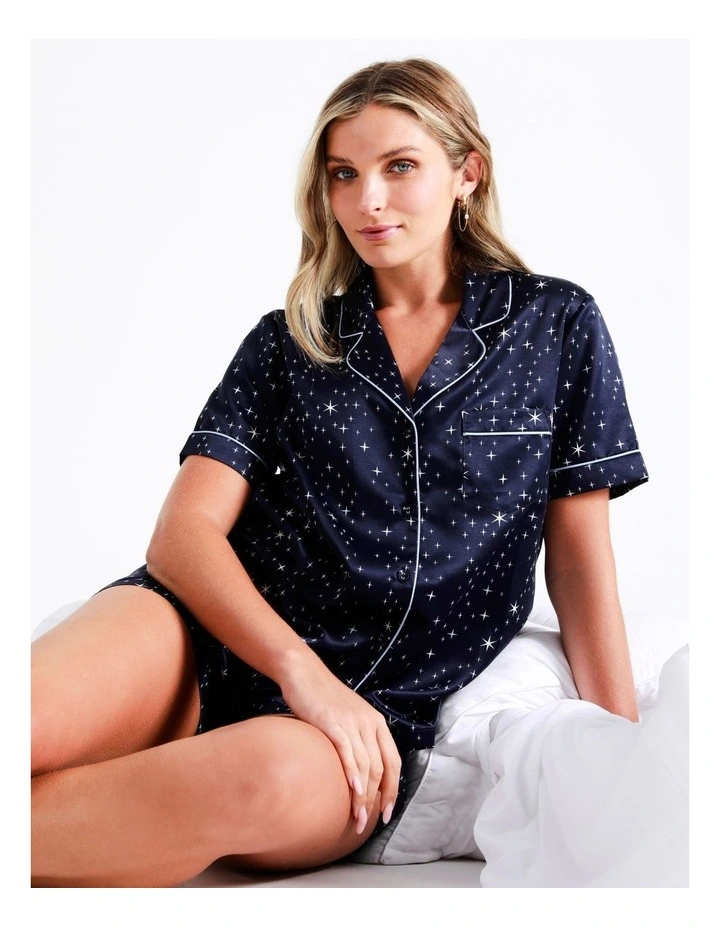Promo โ Chloe & Lola Satin Short Sleeve PJ Set In Navy ๐ 5 Promo โ Chloe & Lola Satin Short Sleeve PJ Set In Navy ๐ - Image 3