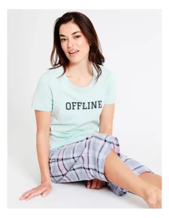 Best reviews of 💯 Soho Organic Cotton Knit Short Sleeve Sleep Top In Mint 🎉 -sleepwear-robes Sales unnamed file 931