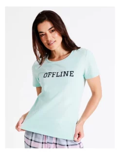 Best reviews of 💯 Soho Organic Cotton Knit Short Sleeve Sleep Top In Mint 🎉 -sleepwear-robes Sales unnamed file 933