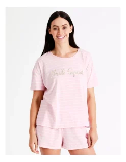 Outlet 🧨 Soho Knit Short Sleeve PJ Set In Pink 👍 -sleepwear-robes Sales unnamed file 942