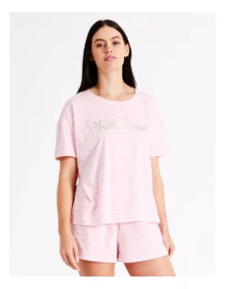 Outlet 🧨 Soho Knit Short Sleeve PJ Set In Pink 👍 -sleepwear-robes Sales unnamed file 944