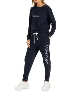 Best deal 💯 Calvin Klein Logo Lounge Jogger Shoreline Navy ⌛ -sleepwear-robes Sales unnamed file 961