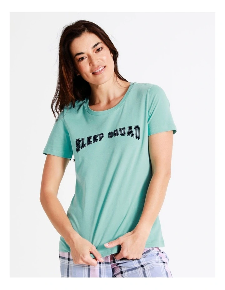 Wholesale β Soho Organic Cotton Knit Short Sleeve Sleep Top In Aqua π― 4 Wholesale β Soho Organic Cotton Knit Short Sleeve Sleep Top In Aqua π― - Image 2