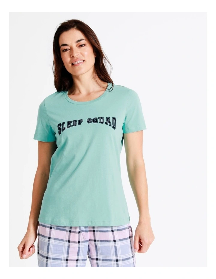 Wholesale β Soho Organic Cotton Knit Short Sleeve Sleep Top In Aqua π― 5 Wholesale β Soho Organic Cotton Knit Short Sleeve Sleep Top In Aqua π― - Image 3